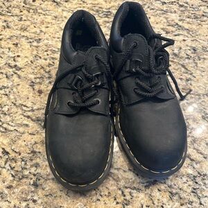 Dr. Martens Black Shoes with Yellow Stitching